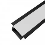 PERFIL AL 4220 PISO EMBUTIR PRETO 3M