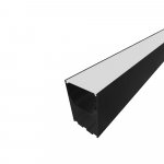 PERFIL AL 5075 SOBREPOR PRETO 2M