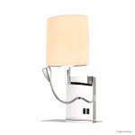 ARANDELA BEGE CABECEIRA ARTICULADA LED CARREGADOR CELULAR USB E27 (LAMPADA NÃO INCLUSA)