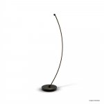 LUMINÁRIA DE PISO ARCO PRETA 1 LED 3000K