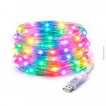 CORDÃO LED RGB IP65 SMART BLUETHOOTH USB 10MT