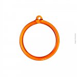 KIT COM 10 ARGOLA ÂMBAR DE VIDRO 50MM