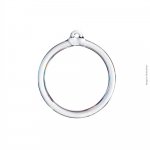 KIT COM 10 ARGOLA TRANSPARENTE DE VIDRO 50MM
