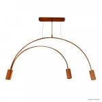 PENDENTE ARCO DOURADO 3 SOQUETES E27