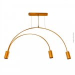 PENDENTE ARCO DOURADO 3 SOQUETES E27