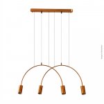PENDENTE ARCO DOURADO 4 SOQUETES E27