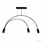PENDENTE ARCO PRETO 3 SOQUETES E27