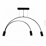 PENDENTE ARCO PRETO 3 SOQUETES E27