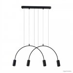 PENDENTE ARCO PRETO 4 SOQUETES E27