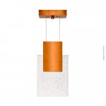 PENDENTE ITALY CRISTAL BOLHA TRANSPARENTE E DOURADO FOSCO BIVOLT