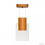 PENDENTE ITALY CRISTAL BOLHA TRANSPARENTE E DOURADO FOSCO BIVOLT