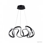 PENDENTE LED EM CURVAS PRETO 3000K 90W