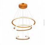 PENDENTE OPEN DOURADO 3 AROS LED EXTERNO 3000K