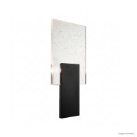 ARANDELA ITALY PRETA COM CRISTAL BOLHA TRANSPARENTE