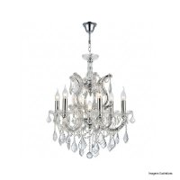 LUSTRE MARIA TERESA TRANSPARENTE E14 8 SOQUETES