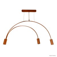 PENDENTE ARCO DOURADO 3 SOQUETES E27
