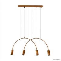 PENDENTE ARCO DOURADO 4 SOQUETES E27