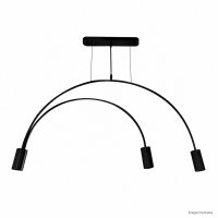 PENDENTE ARCO PRETO 3 SOQUETES E27