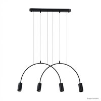 PENDENTE ARCO PRETO 4 SOQUETES E27