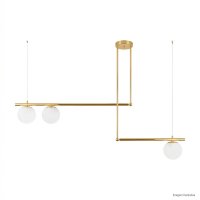 PENDENTE BALL 3 ESFERAS DOURADO BOCAL G9