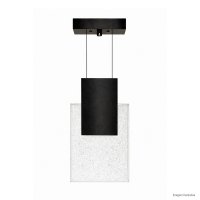 PENDENTE ITALY CRISTAL TRANSPARENTE BOLHA E PRETO BIVOLT