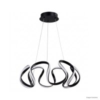 PENDENTE LED EM CURVAS PRETO 3000K 90W