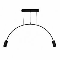 PENDENTE PRETO ARCO LUMINÁRIA 2 SOQUETES E27 (LAMPADAS NÃO INCLUSAS)