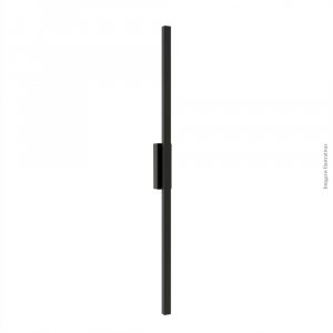 ARANDELA 1515I PRETA 100CM 1X120L 127V IP65 9W 750LU 3000K