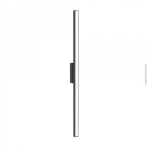 ARANDELA 2020D PRETA 40CM 1X120L 220V IP65 3,6W 320LU 3000K