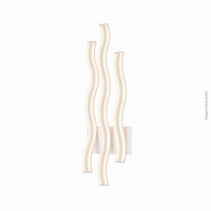 ARANDELA LED WAVE BRANCA 3 ONDAS 3000K