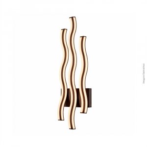 ARANDELA WAVE PRETA 3 ONDAS LED
