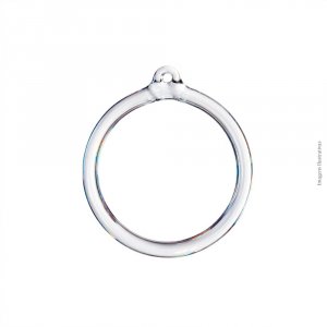 KIT COM 10 ARGOLA TRANSPARENTE DE VIDRO 50MM