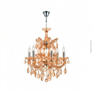 LUSTRE MARIA TEREZA ÂMBAR E14 8 SOQUETES
