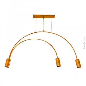 PENDENTE ARCO DOURADO 3 SOQUETES E27