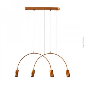 PENDENTE ARCO DOURADO 4 SOQUETES E27