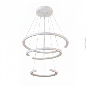 PENDENTE OPEN BRANCO 3 AROS LED EXTERNO 100W 3000K
