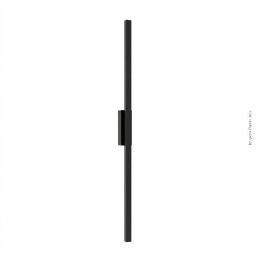 ARANDELA 1515I PRETA 40CM 1X120L 220V IP65 3,6W 320LU 3000K