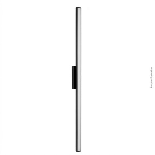ARANDELA 1920D PRETA 60CM 1X120L 127V IP65 5,4W 480LU 3000K