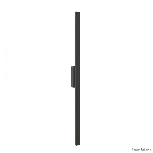 ARANDELA 1920I PRETA 120CM 1X120L 127V IP65 11W 900LU 3000K