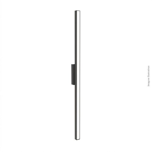 ARANDELA 2020D PRETA 40CM 1X120L 127V IP65 3,6W 320LU 3000K