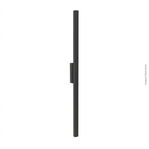 ARANDELA 2020I PRETA 40CM 1X120L 220V IP65 3,6W 320LU 3000K