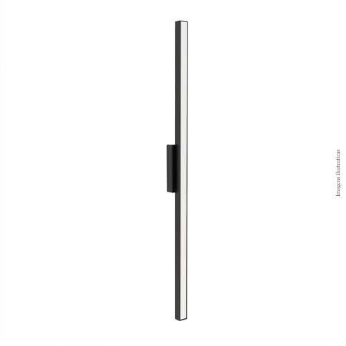 ARANDELA 2525D PRETA 40CM 1X120L 220V IP65 3,6W 320LU 3000K