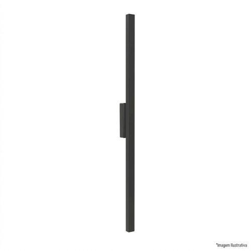 ARANDELA 2525I PRETA 100CM 1X120L 220V IP65 9W 800LU 3000K