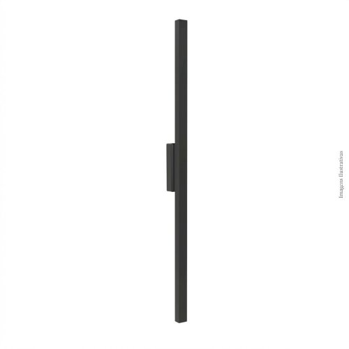 ARANDELA 2525I PRETA 60CM 1X120L 127V IP65 6W 525LU 3000K