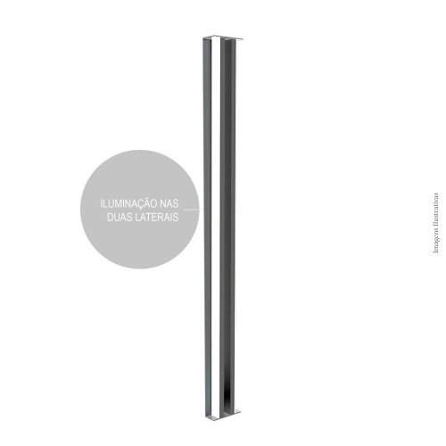 ARANDELA 5017I PRETA 40CM 2X120L 127V IP65 7,2W 640LU 3000K