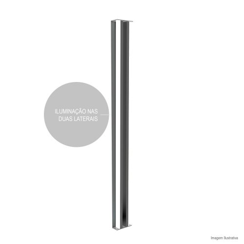 ARANDELA 5017I PRETA 60CM 2X120L 127V IP65 15W 1125LU 3000K