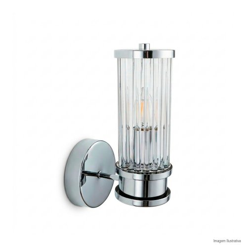 ARANDELA CRISTAL STICK CROMADA