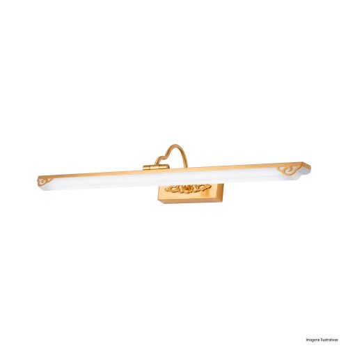 ARANDELA FLAT ESPELHO LED DOURADA 3.000K