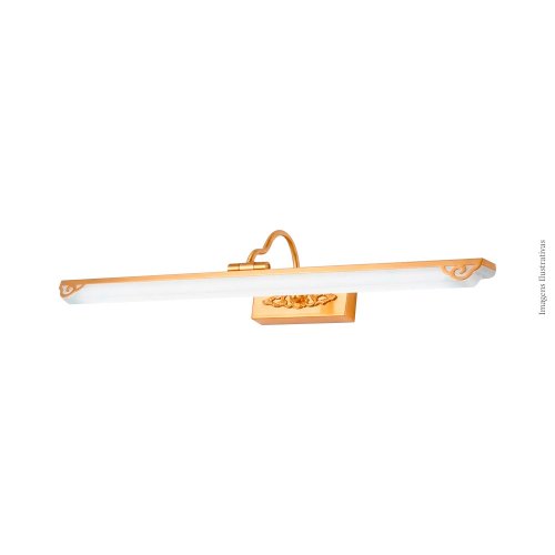 ARANDELA FLAT ESPELHO LED DOURADA 3.000K