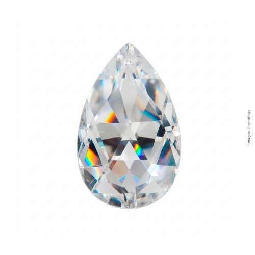 CRISTAL AMÊNDOA TRANSPARENTE 63MM